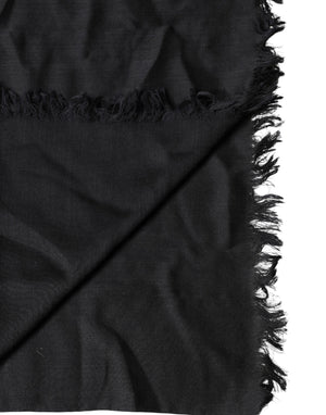 Dolce & Gabbana Black Lace Stole Neck Wrap Shawl Scarf