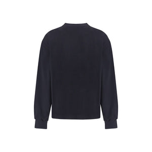 Ganni Black Cotton Sweatshirt
