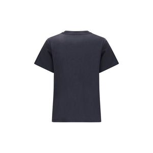 Ganni Black Cotton T-Shirt