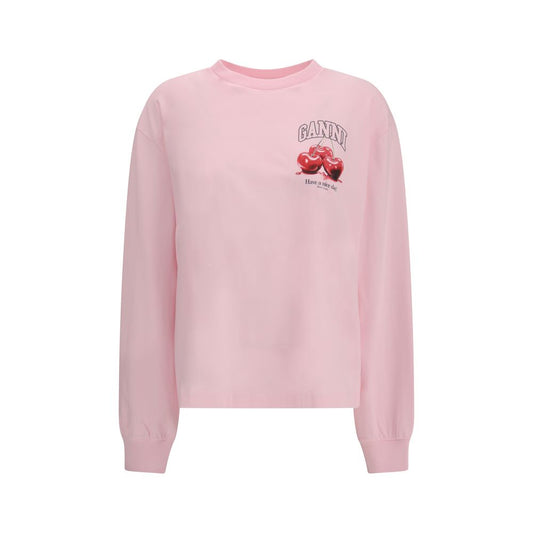 Ganni Multicolor Cotton Long Sleeve T-Shirt