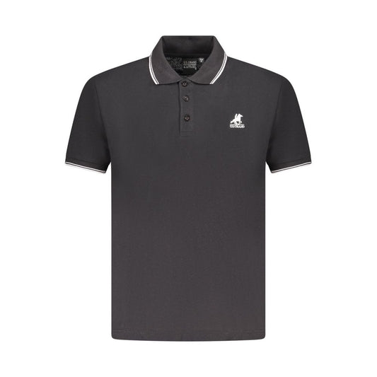 U.S. Grand Polo Black Cotton Mens Polo Shirt