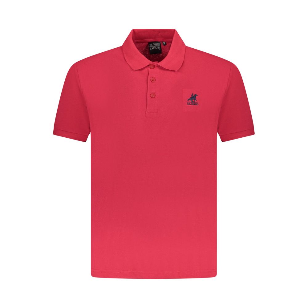 U.S. Grand Polo Rosso Cotton Men Polo Shirt