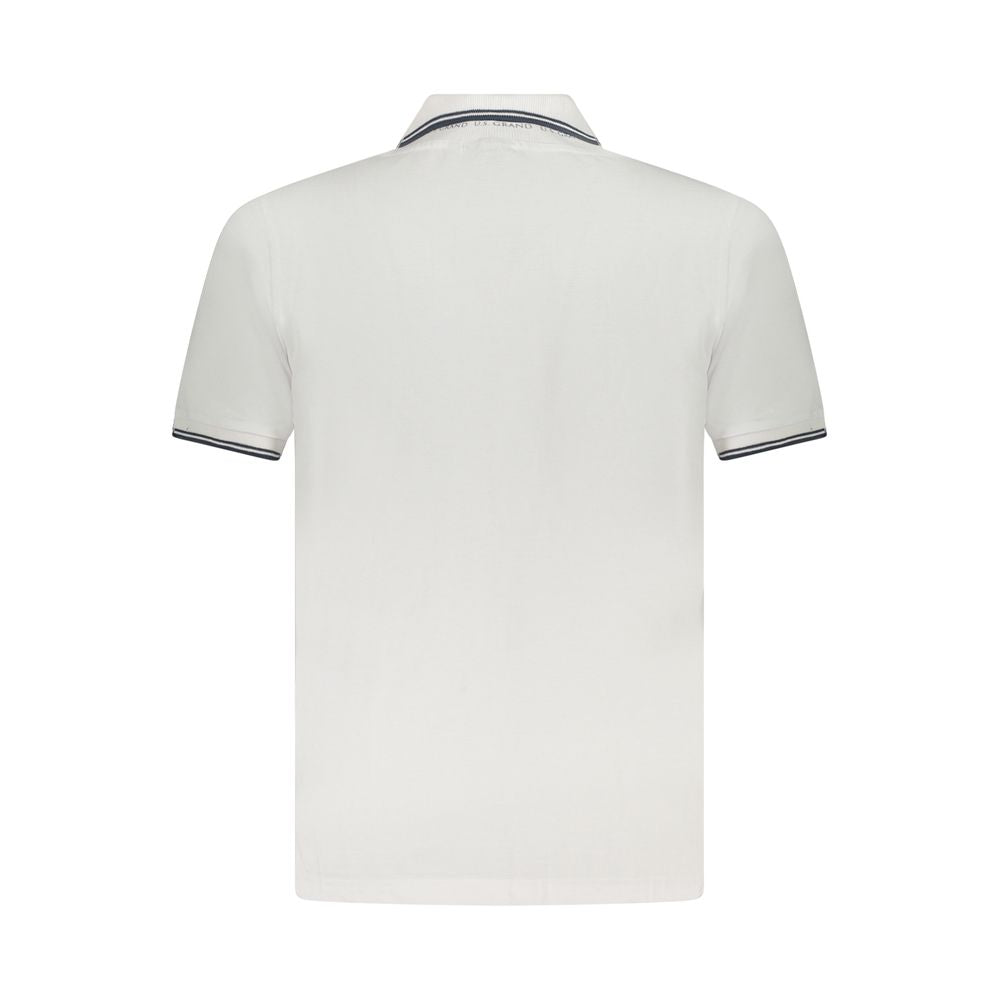 U.S. Grand Polo White Cotton Men's Polo Shirt