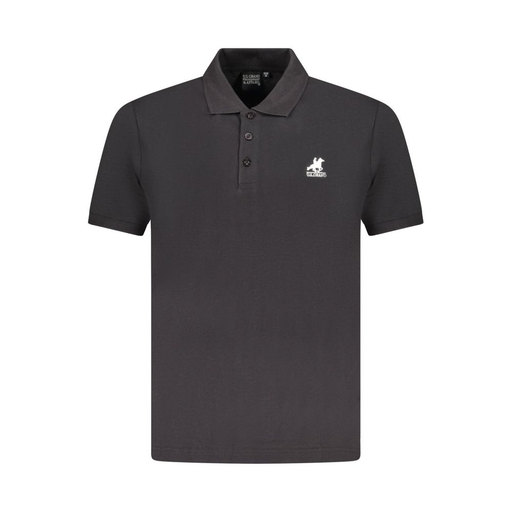 U.S. Grand Polo Black Cotton Men Polo Shirt