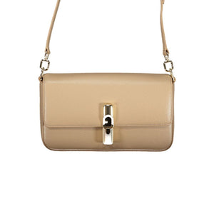 Furla Beige Leather Women's Shoulder Bag
