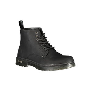 Gas Black Polyurethane Men Ankle Boot