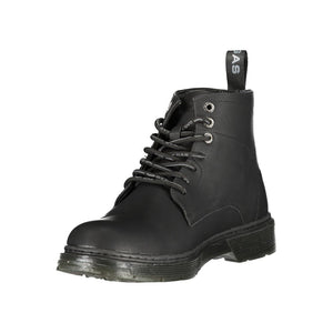 Gas Black Polyurethane Men Ankle Boot