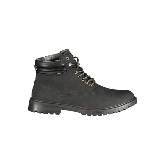 Gas Black Polyurethane Men Ankle Boot