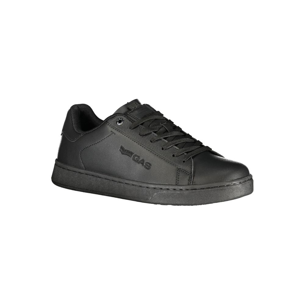 Gas Black Polyurethane Men Sneaker