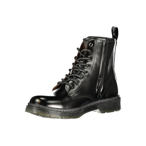 Gas Black Polyurethane Men Ankle Boot