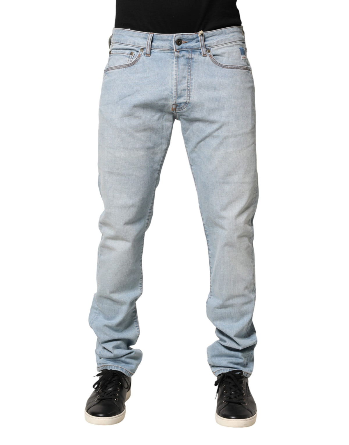 Roy Roger's Light Blue JOSH Slim Fit Mid Waist Men Denim Jeans
