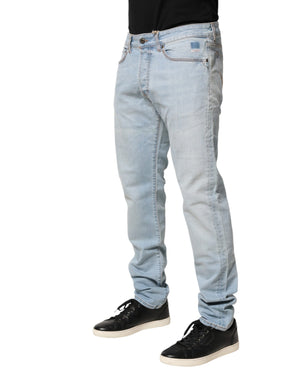 Roy Roger's Light Blue JOSH Slim Fit Mid Waist Men Denim Jeans