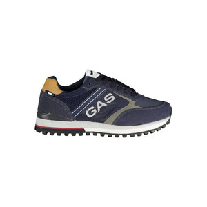 Gas Blue Polyester Men Sneaker