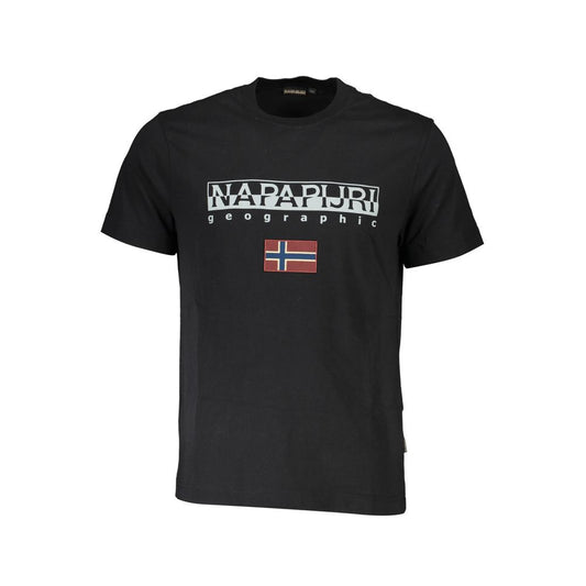 Napapijri Black Cotton Men's T-Shirt