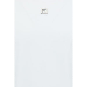 Fendi White Cotton T-Shirt