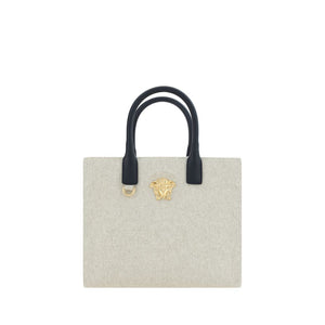Versace Cream Cotton Shoulder Bag