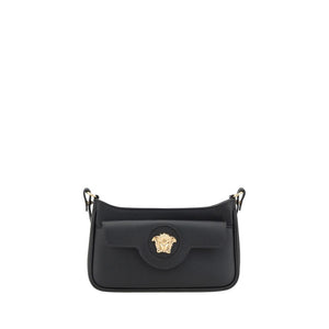Versace Black Calf Leather Bos Taurus Shoulder Bag