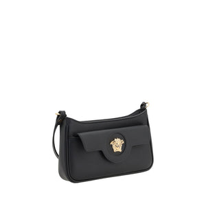 Versace Black Calf Leather Bos Taurus Shoulder Bag