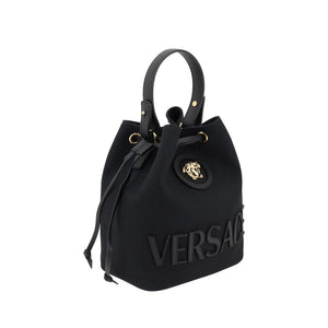 Versace Black Fabric Backet Bag
