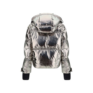 Moncler Grenoble Silver Polyester Coat