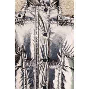 Moncler Grenoble Silver Polyester Coat