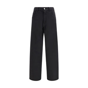 MM6 Black Cotton Athletic Pants