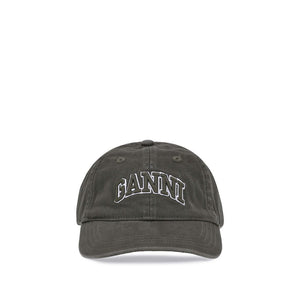 Ganni Green Cotton Cap (Baseball Hat)