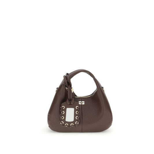 Ganni Brown Recycled Polyester Handbag