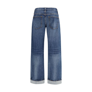 Khaite Blue Cotton Jeans Denim