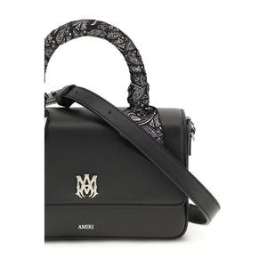 Amiri Black Calf Leather Bos Taurus Shoulder Bag