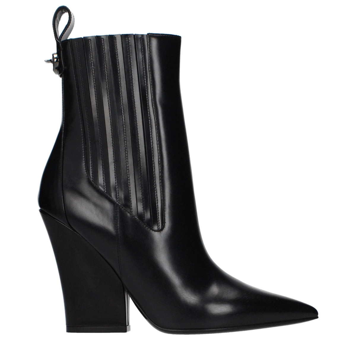 Valentino Garavani Black Leather Ankle Boots