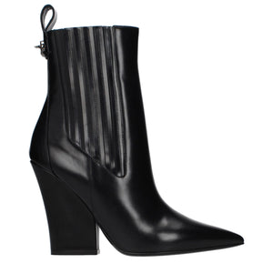 Valentino Garavani Black Leather Ankle Boots