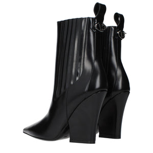 Valentino Garavani Black Leather Ankle Boots