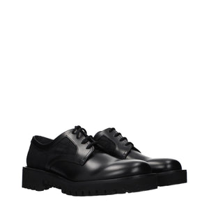 Valentino Garavani Black Leather Oxfords And Derbies