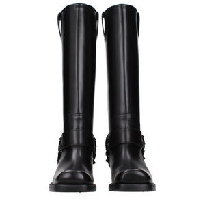 Valentino Garavani Black Leather Boots