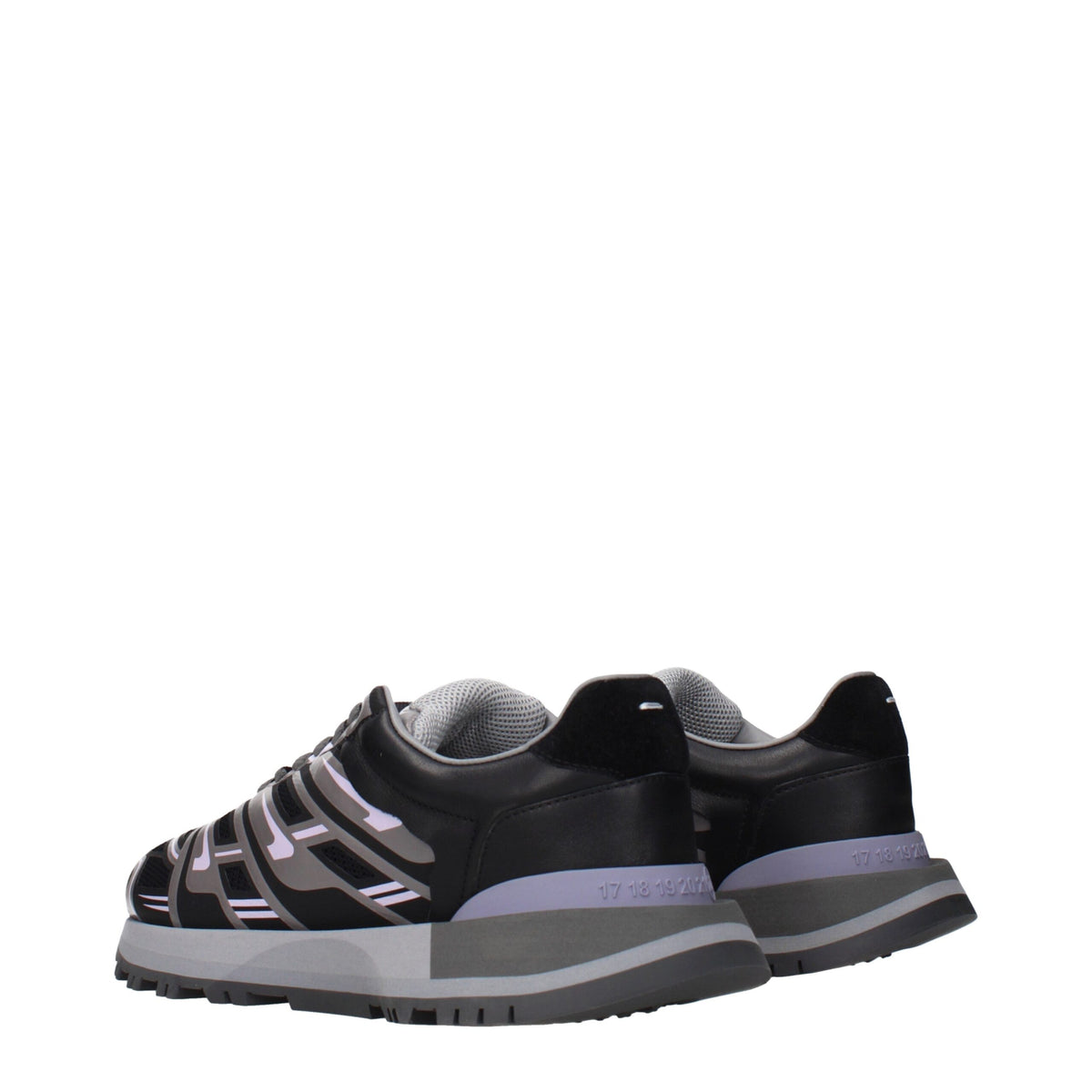 Maison Margiela Black Fabric Athletic Sneakers
