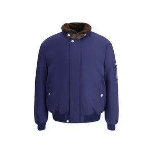 Brunello Cucinelli Blue Polyamide Bomber