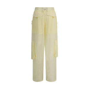 PINKO Yellow Polyester Cargo Pants