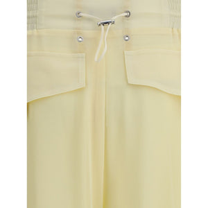 PINKO Yellow Polyester Cargo Pants