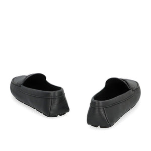 Prada Black Calfskin Slip-On Loafers