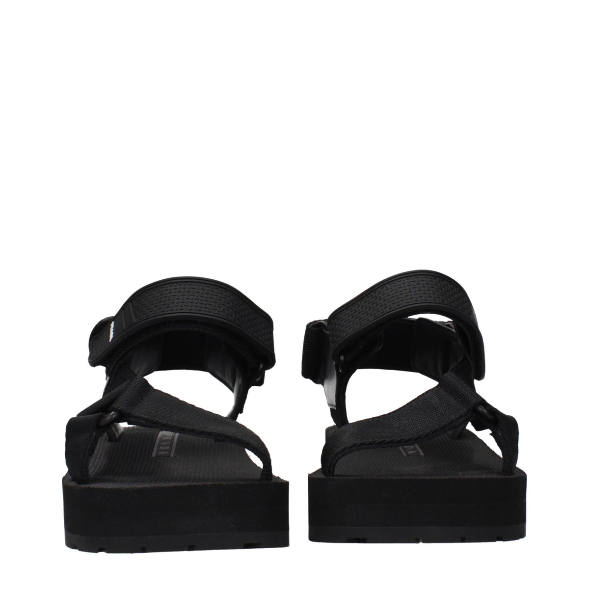 Prada Black Fabric Flat Sandals
