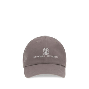 Brunello Cucinelli Brown Cotton Cap (Baseball Hat)