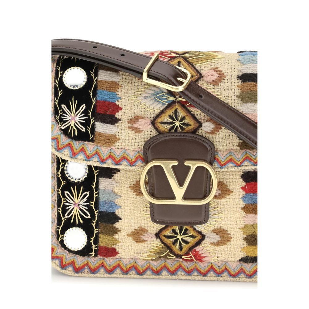 Valentino Garavani Multicolor Calf Leather Bos Taurus Shoulder Bag