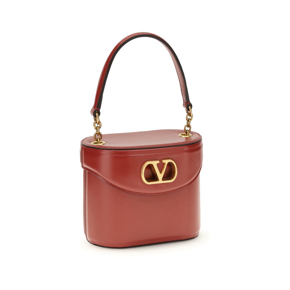 Valentino Garavani Red Calf Leather Bos Taurus Shoulder Bag