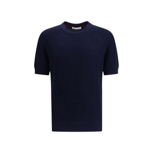 Brunello Cucinelli Blue Linen T-Shirt