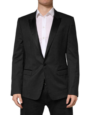 Dolce & Gabbana Black Fantasy Single Breasted Jacket Blazer