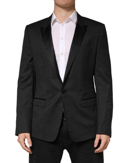 Dolce & Gabbana Black Fantasy Single Breasted Jacket Blazer
