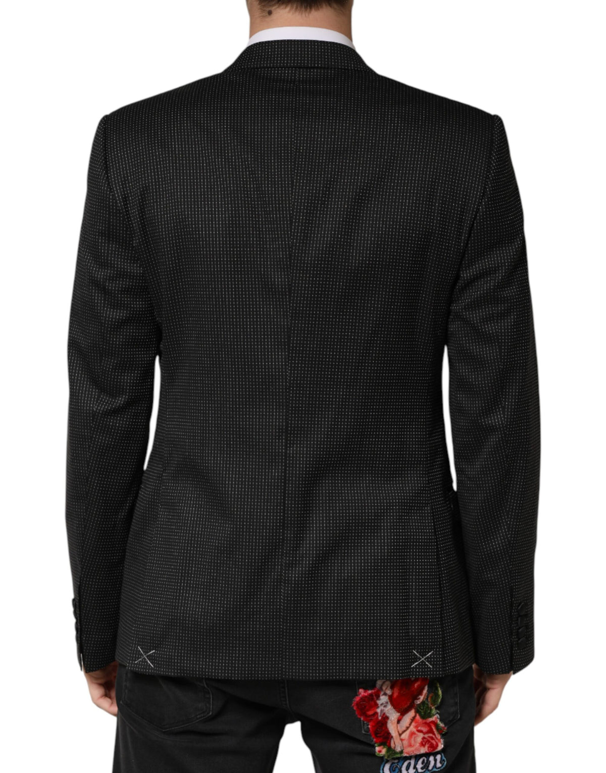 Dolce & Gabbana Black Fantasy Single Breasted Jacket Blazer