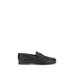 Church's Black Calf Leather Bos Taurus Slip-On Loafers