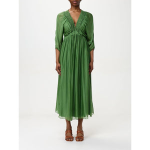 Kaos Green Silk Casual Dress